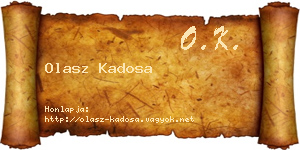 Olasz Kadosa névjegykártya